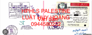 DỊCH VỤ HỢP PHÁP HOÁ LÃNH SỰ PALESTINE