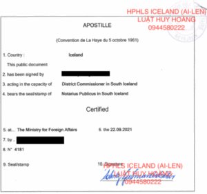 DỊCH VỤ HỢP PHÁP HOÁ LÃNH SỰ ICELAND (AI-LEN)
