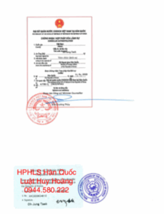 HỢP PHÁP HOÁ LÃNH SỰ HÀN QUỐC
