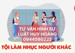 TỘI LÀM NHỤC NGƯỜI KHÁC ĐIỀU 155 BLHS 2015